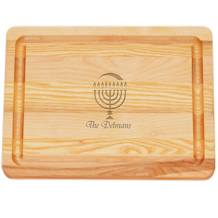 Small Master Cutting Board 10" X 7.5" - Personalized Menorah