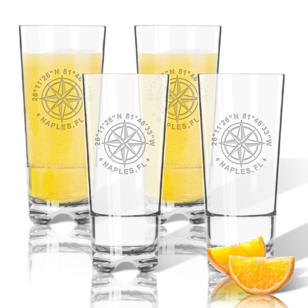 Tritan Highball (Cooler) Glasses 16 oz (Set of 4) GPS Coordinates