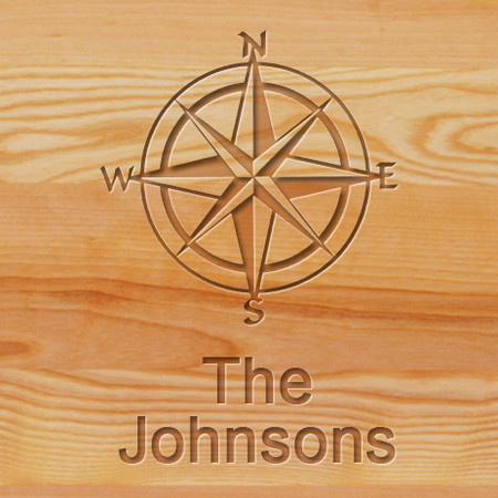 Cutting Board - Personalized (COMPASS ROSE)