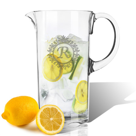 ICON PICKER Personalized Tritan Pitcher 55 oz (Initial/Monogram Prime Design)