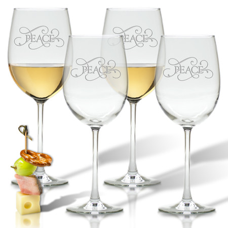 ICON PICKER PERSONALIZED WINE STEMWARE - SET OF 4 (GLASS)(Common Sayings)