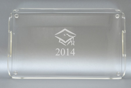 PERSONALIZED SERVING TRAY WITH HANDLES: CLASS OF 2014