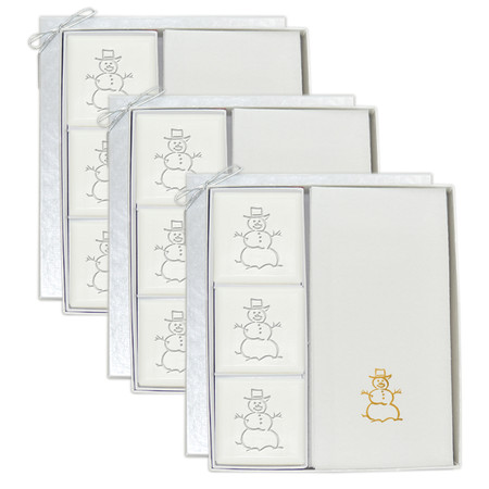 Signature Spa Courtesy Gift Set - Gold Snowman (Set of 3)