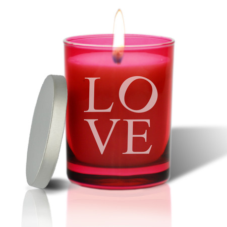 Ruby Soy Glass Candle - Love