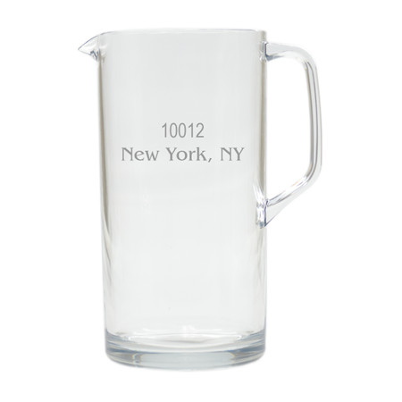 PERSONALIZED ZIP CODE PITCHER  (Unbreakable)