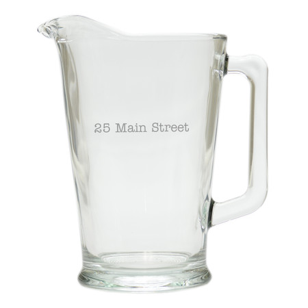 PERSONALIZED ADDRESS PITCHER  (GLASS)