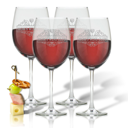 SET OF 4 WINE STEM - (GLASS) - MOM'S WINE CLUB