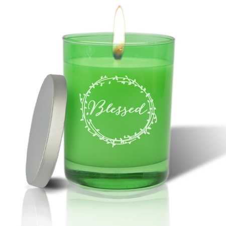 Emerald Soy Glass Candle - Blessed