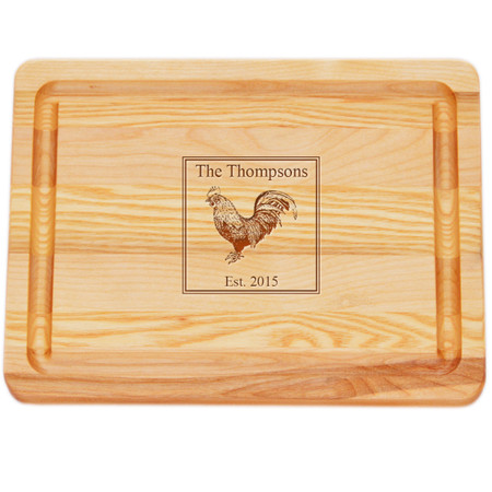 Small Master Cutting Board 10" X 7.5" - Personalized Rooster