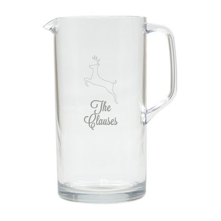 PERSONALIZED REINDEER PITCHER  (Unbreakable)