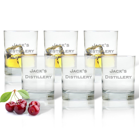 PERSONALIZED OLD FASHIONED - SET OF 6 GLASS -PERSONALIZED