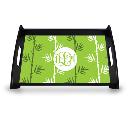 Personalized Serving Tray - Green Tea Vine Monogram