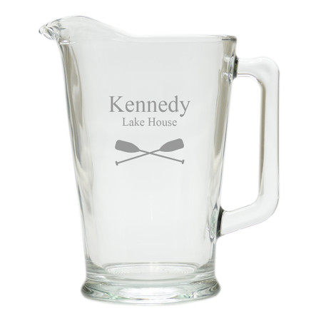 PERSONALIZED OARS PITCHER  (GLASS)