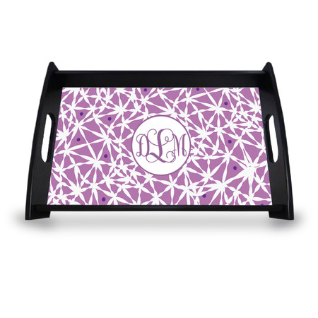 Personalized Serving Tray - Lavender Vine Monogram