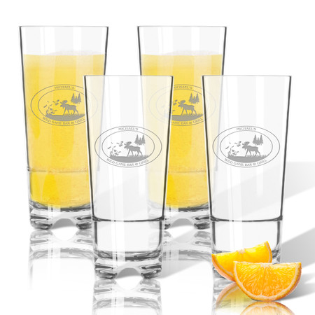 PERSONALIZED HIGHBALL SET OF 4 (Unbreakable): Wild Game Bar & Grill