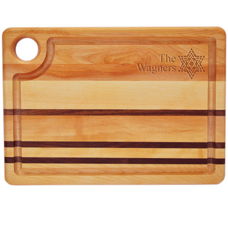 Integrity Steak Carving Board 14" X 10" - Personalized Fancy Star of David
