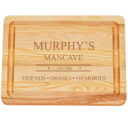 Small Master Cutting Board 10" X 7.5" - Personalized Mancave