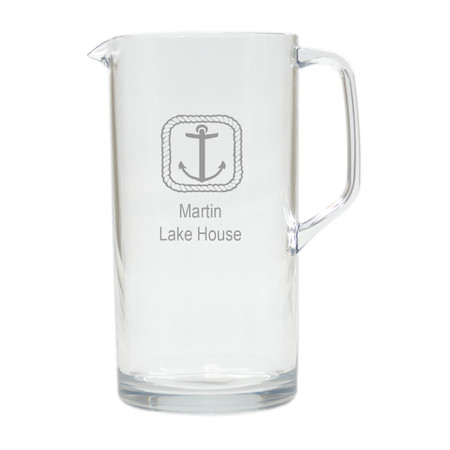 PERSONALIZED ROPE ANCHOR PITCHER  (Unbreakable)