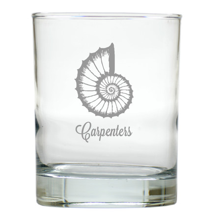 PERSONALIZED SPIRAL SHELL OLD FASHIONED - SET OF 6 GLASS