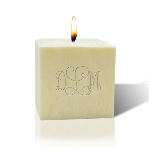 3" Pure Aromatherapy Palm Wax Candle - Monogram