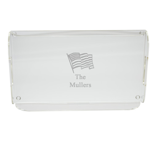 Personalized Acrylic Serving Tray - Flag