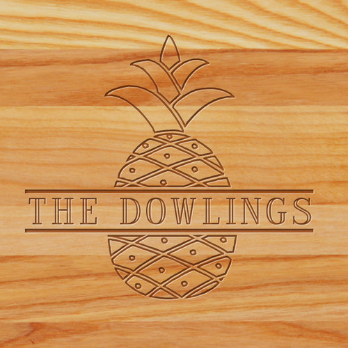 Cutting Board - Personalized (SPLIT PINEAPPLE)
