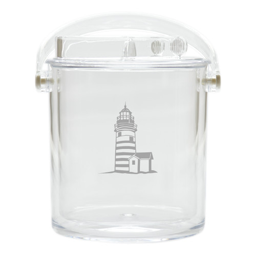 Insulated Ice Bucket with Tongs - Lighthouse