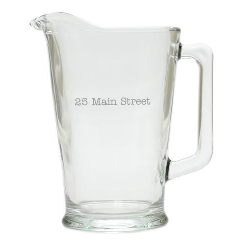 PERSONALIZED ADDRESS PITCHER  (GLASS)