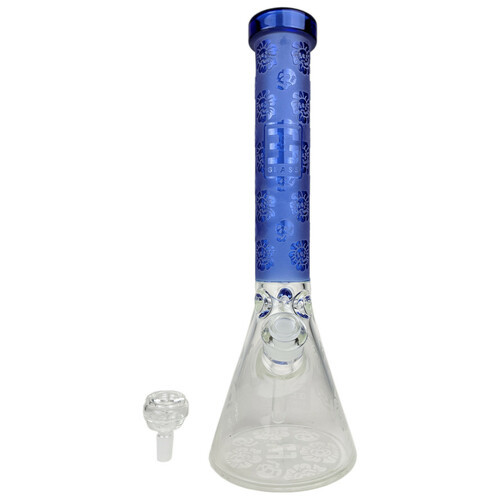 Angled Neck Decal Assorted 6 Inch Glass Skull Water Pipe