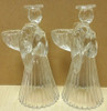 2 Crystal ANGELS Candle Holders - American Crystal Collection - 7 1/4" tall