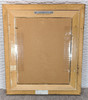 The back of the large wood frame with hand-painted picture