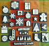 Lot of 24 CHRISTMAS Themed Foam Stamps - Snowflakes,Trees,Presents