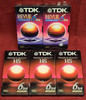 5 Sealed TDK Blank VHS Tapes (6hrs each)