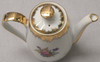 White Floral Porcelain Teapot with Gold Trim (Made in Japan)