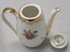 White Floral Porcelain Teapot with Gold Trim (Made in Japan)