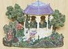 7 Garden Gazebo Scenes Settings 3D Plaques Wall Decor