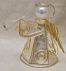 2 Capiz Shell Wire Angel Ornaments (Holding Trumpet & Choir Book) 2 Capiz Shell Wire Angel Ornaments (Holding Trumpet & Choir Book)