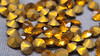 Lot of 100 "Dark" Golden Faceted Topaz Imitation Gemstones