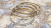 4 Vintage Brass Bangle Bracelets