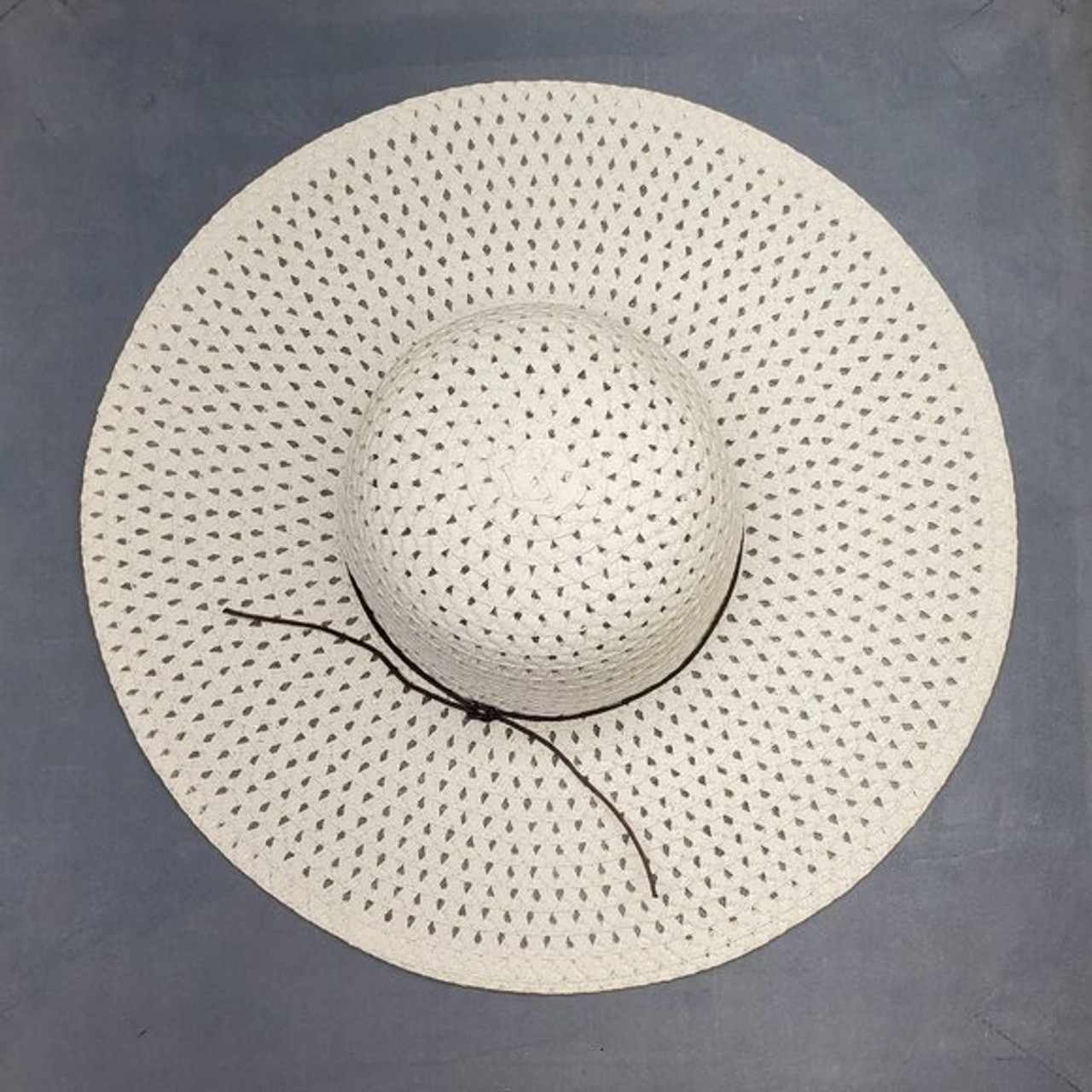 Cute White Woven Beach Sun Hat