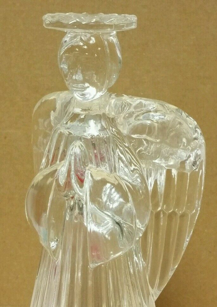 2 Crystal ANGELS Candle Holders - American Crystal Collection - 7 1/4" tall