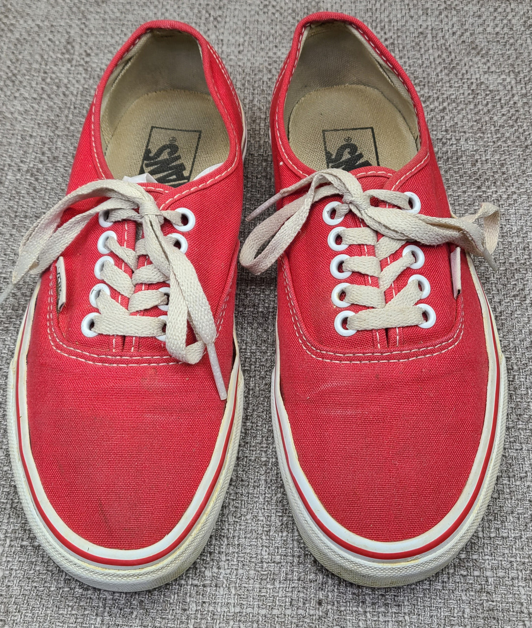 Red VANS Original Unisex Canvas Shoes