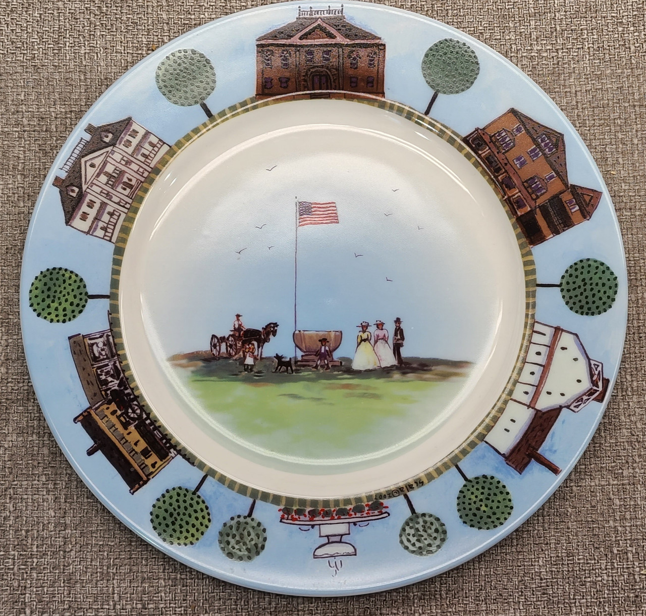 2 Ridgefield Connecticut 300th Anniversary Plates