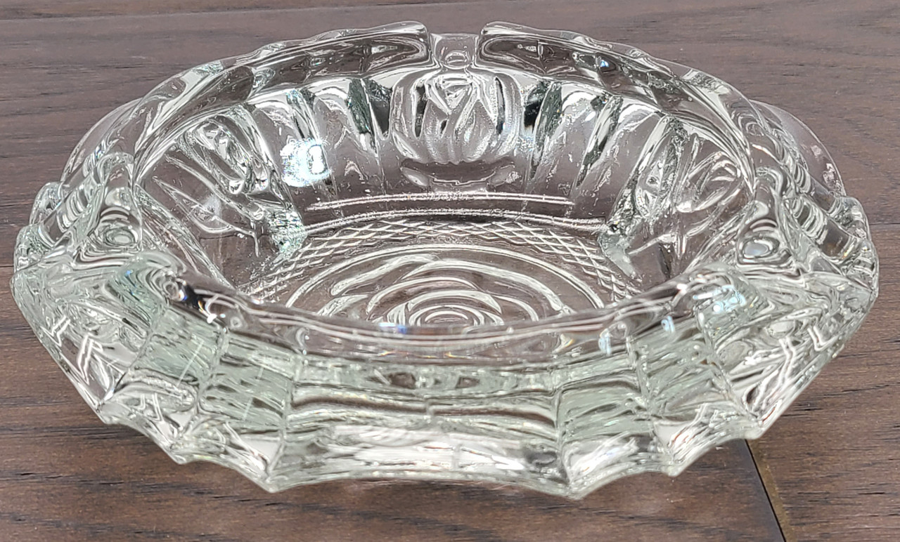 Firna Crystal Glass Rose Ashtray - Indonesia