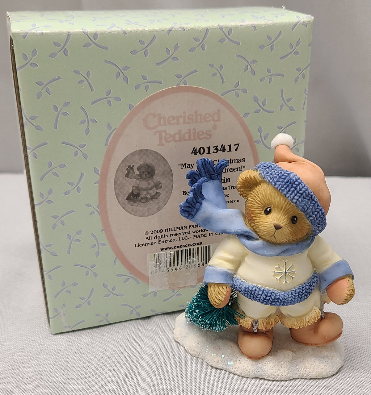 Cherished Teddies DUSTIN "May Your Christmas Be Ever-Green" 4013417