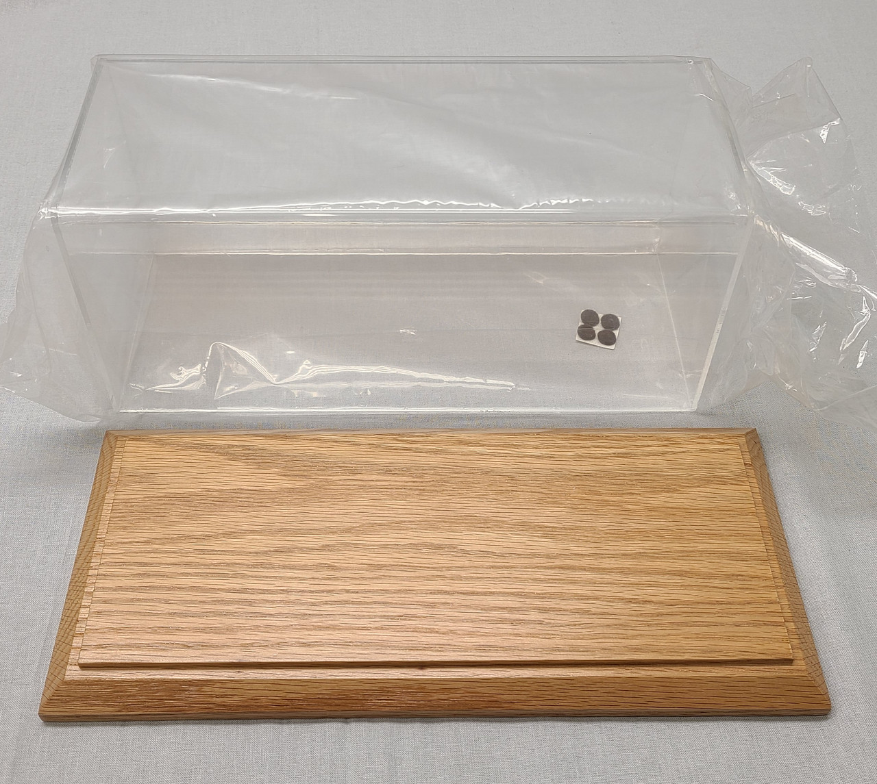 2 NEW Oak Base Diecast Car Display Cases (11.75"x4.75")