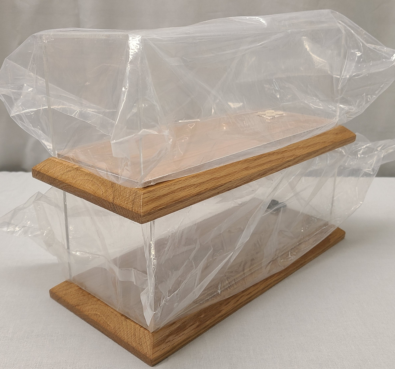 2 NEW Oak Base Diecast Car Display Cases (10 1/8" x 3 7/8")