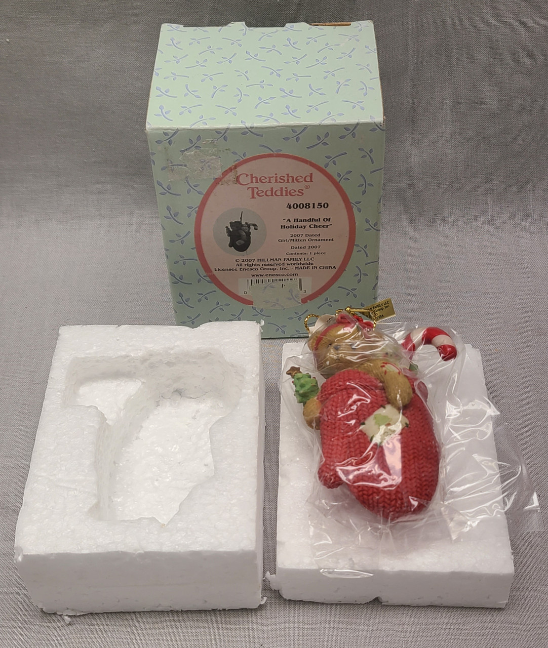 Cherished Teddies "A Handful of Holiday Cheer" Ornament 4008150