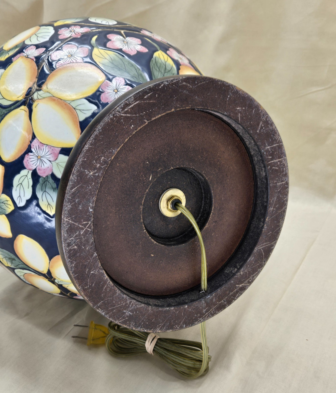 Vintage Ceramic Lamp "ACQUA CEDRA" Lemons