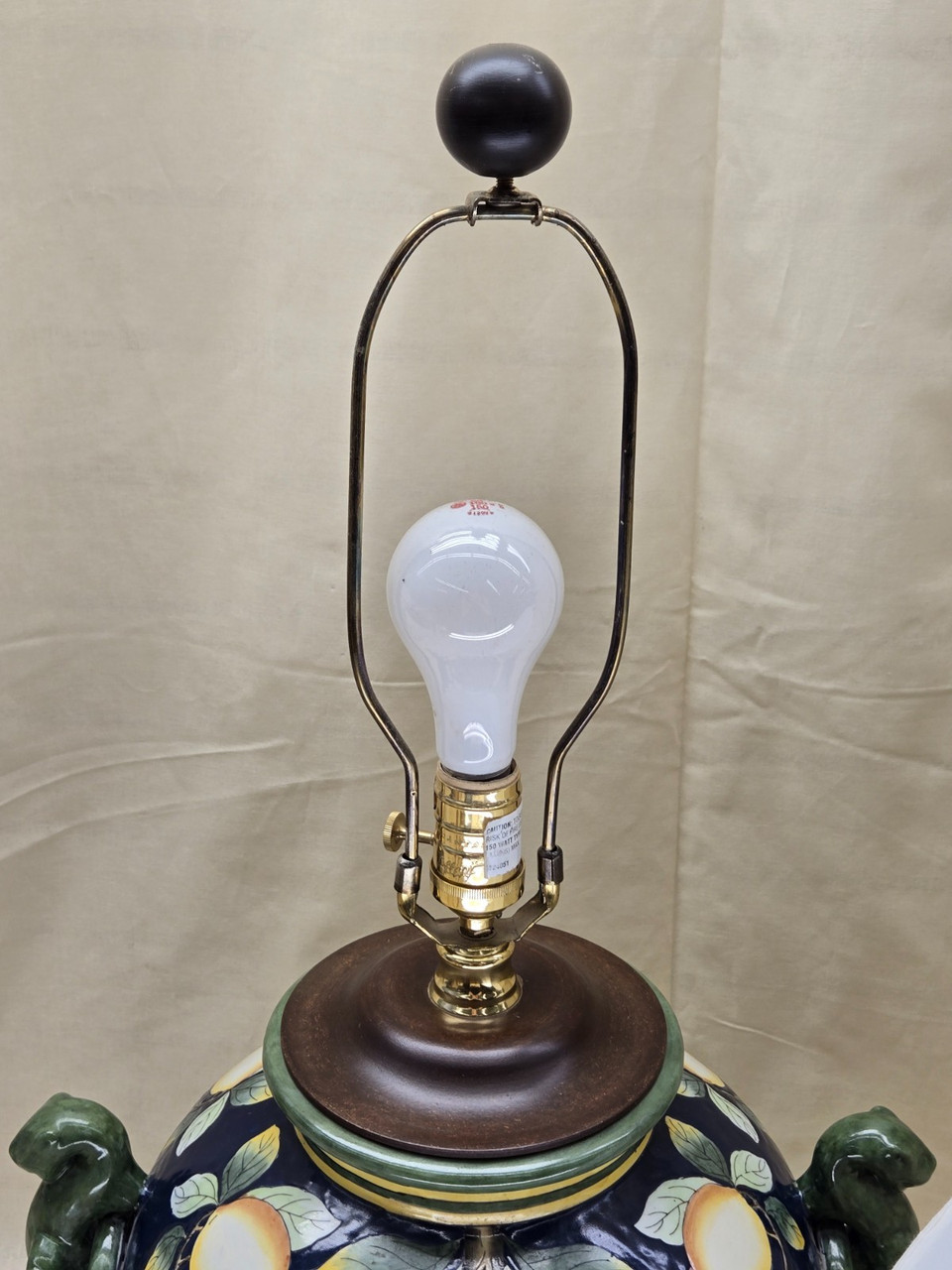Vintage Ceramic Lamp "ACQUA CEDRA" Lemons